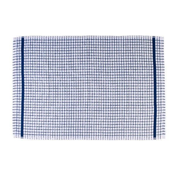 Terry Checked Tea Towel - Blue check