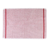 Terry Checked Tea Towel - Red check