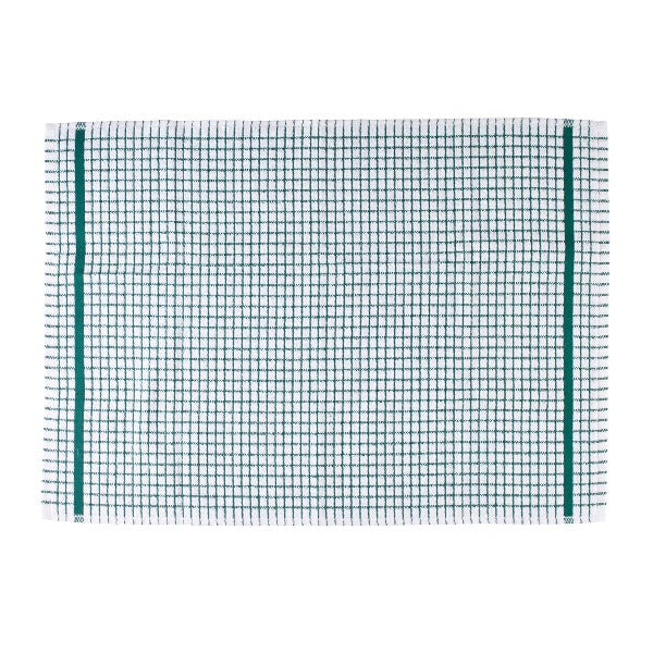 Terry Checked Tea Towel - Hunter Green check