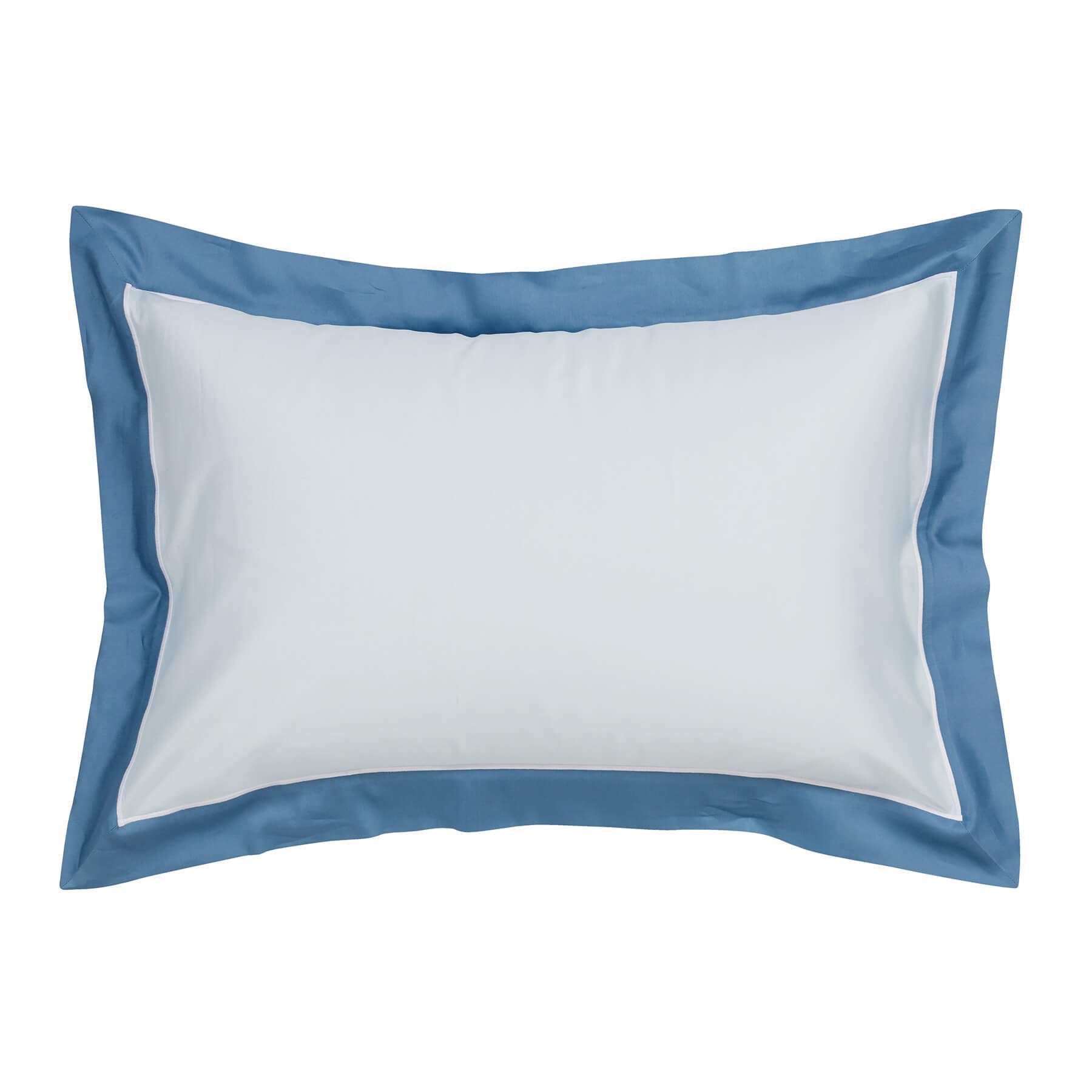 Woods San Danielle Egyptian Cotton Ice Blue/White/Wedgewood Blue Oxford Pillowcase