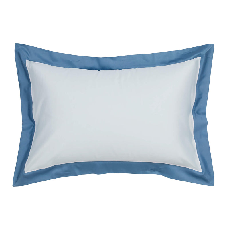 Woods San Danielle Egyptian Cotton Ice Blue/White/Wedgewood Blue Oxford Pillowcase