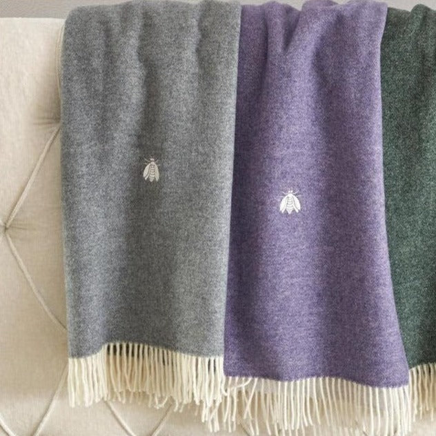 Couverture décorative 100 % laine Phil Lana' Bee