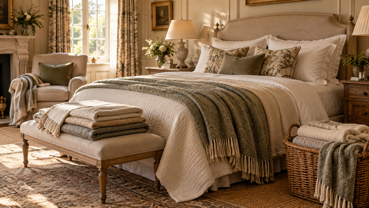 Blankets and Throws: How to Layer, Store and Replace Them