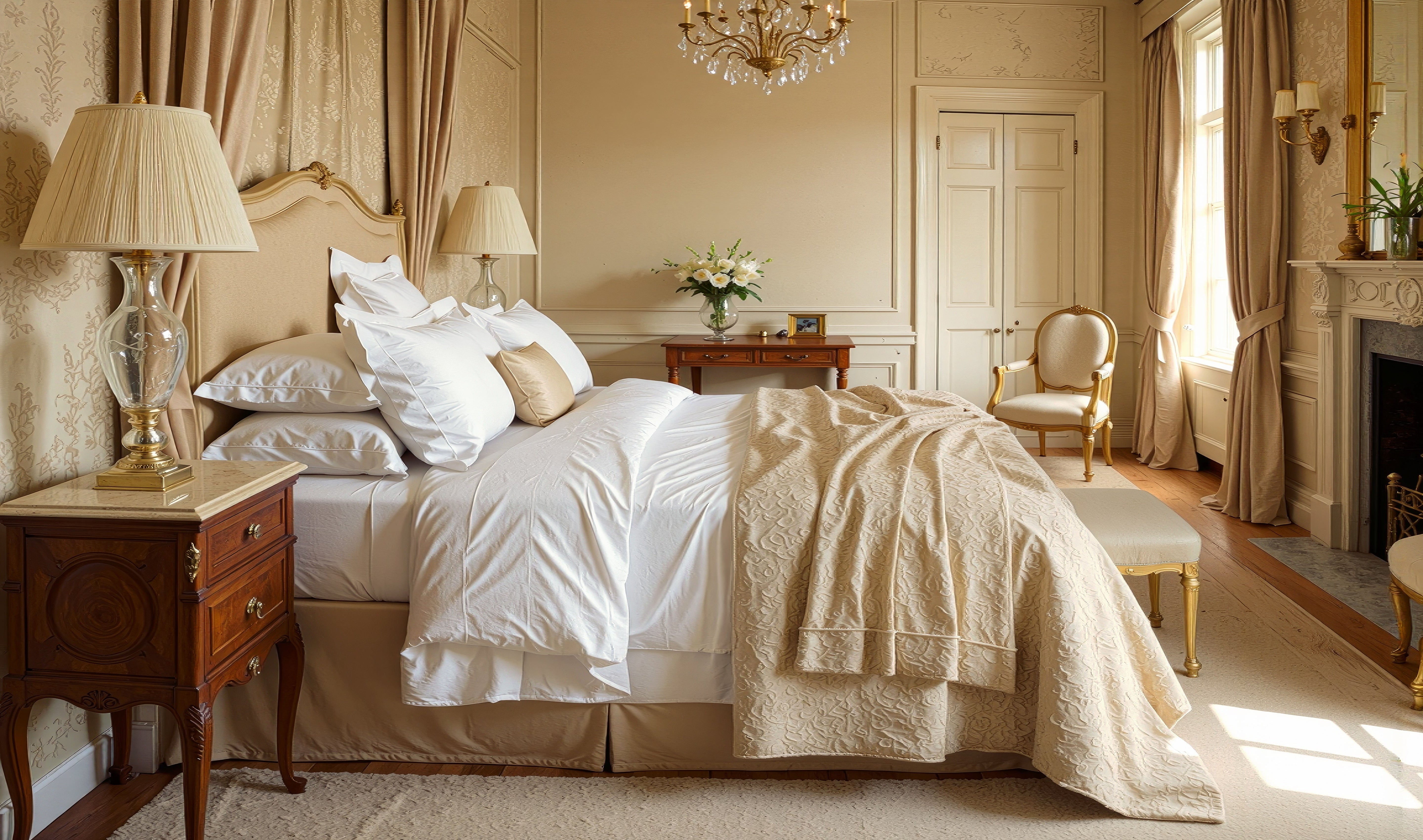 Egyptian Cotton Bed Linen And Bedspreads For Layered Luxury