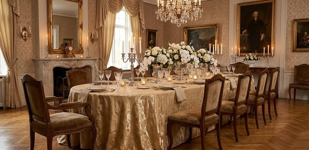 Material & Mood: Crafting Luxurious Tablecloths That Dance with Light