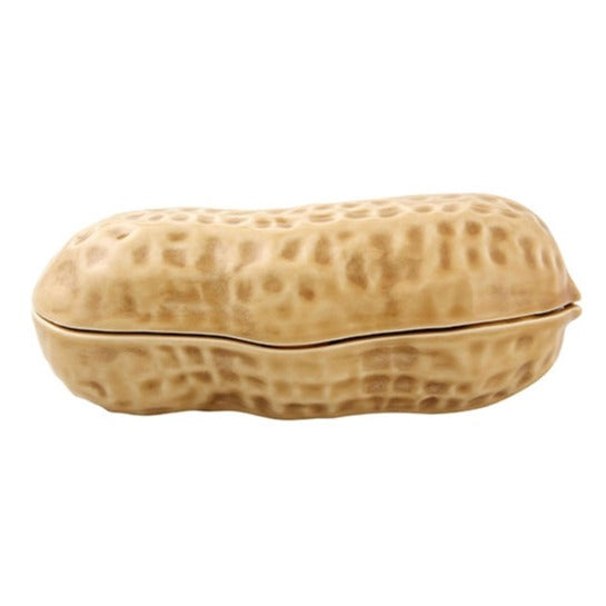 'Peanut' Shaped Decorative Lidded Ceramic Box