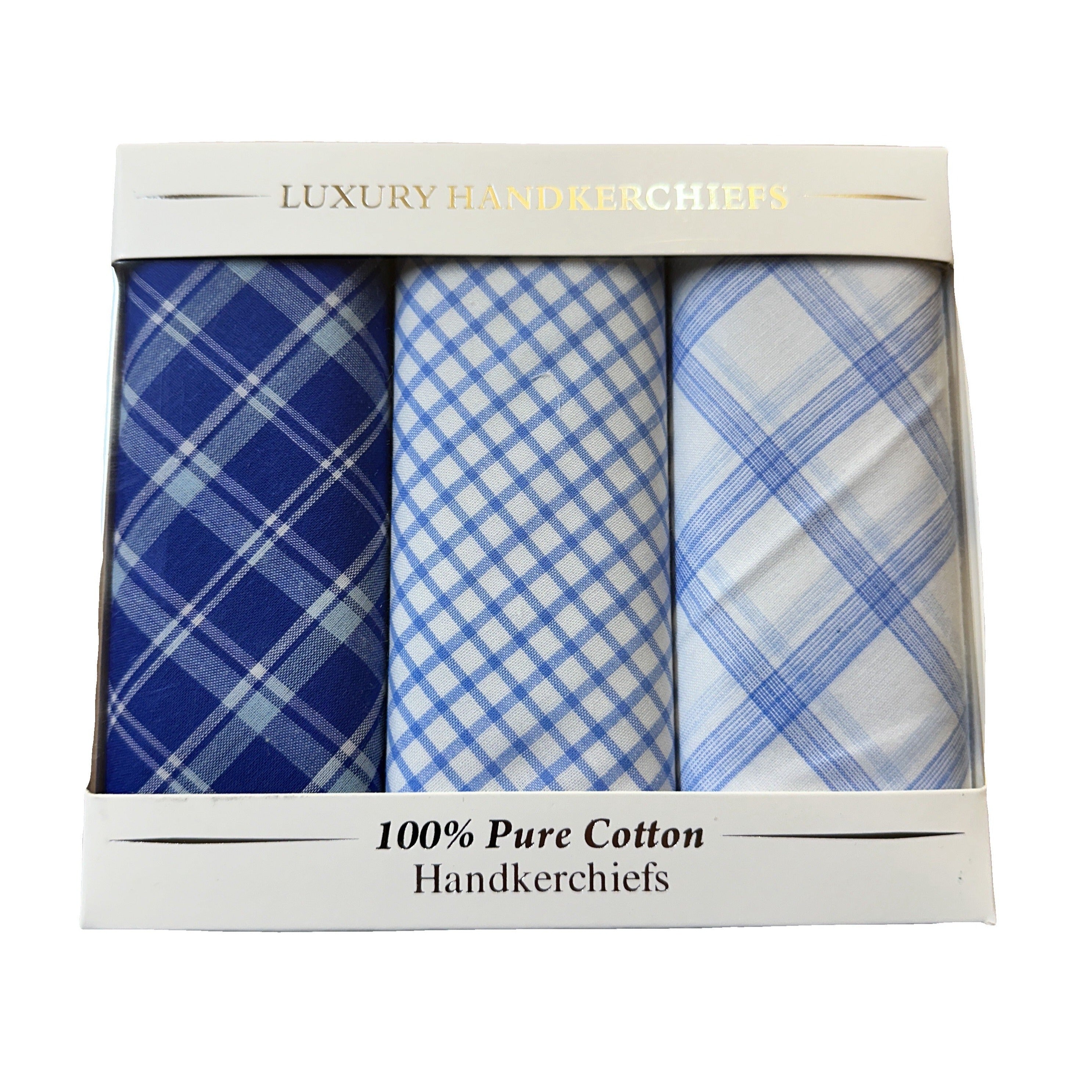 TSV Multipack Of 12 Soft Cotton Plaid Handkerchiefs For Men, 14''x14