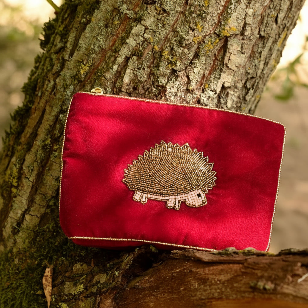 Hedgehog Velvet Pouches