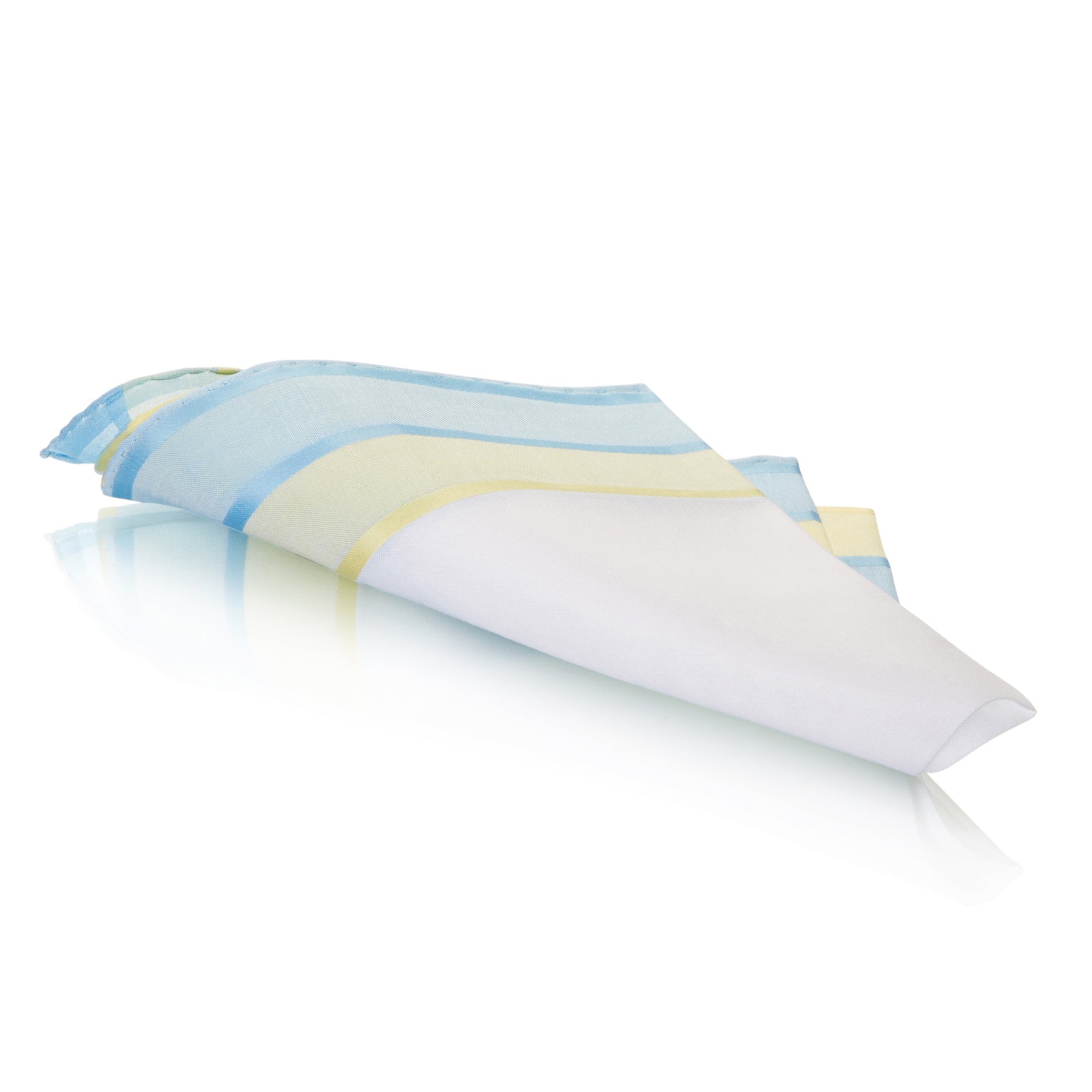 Lehner Swiss Cotton Ladies Handkerchief -  Multi Colour Border