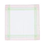 Lehner Swiss Cotton Ladies Handkerchief -  Multi Colour Border