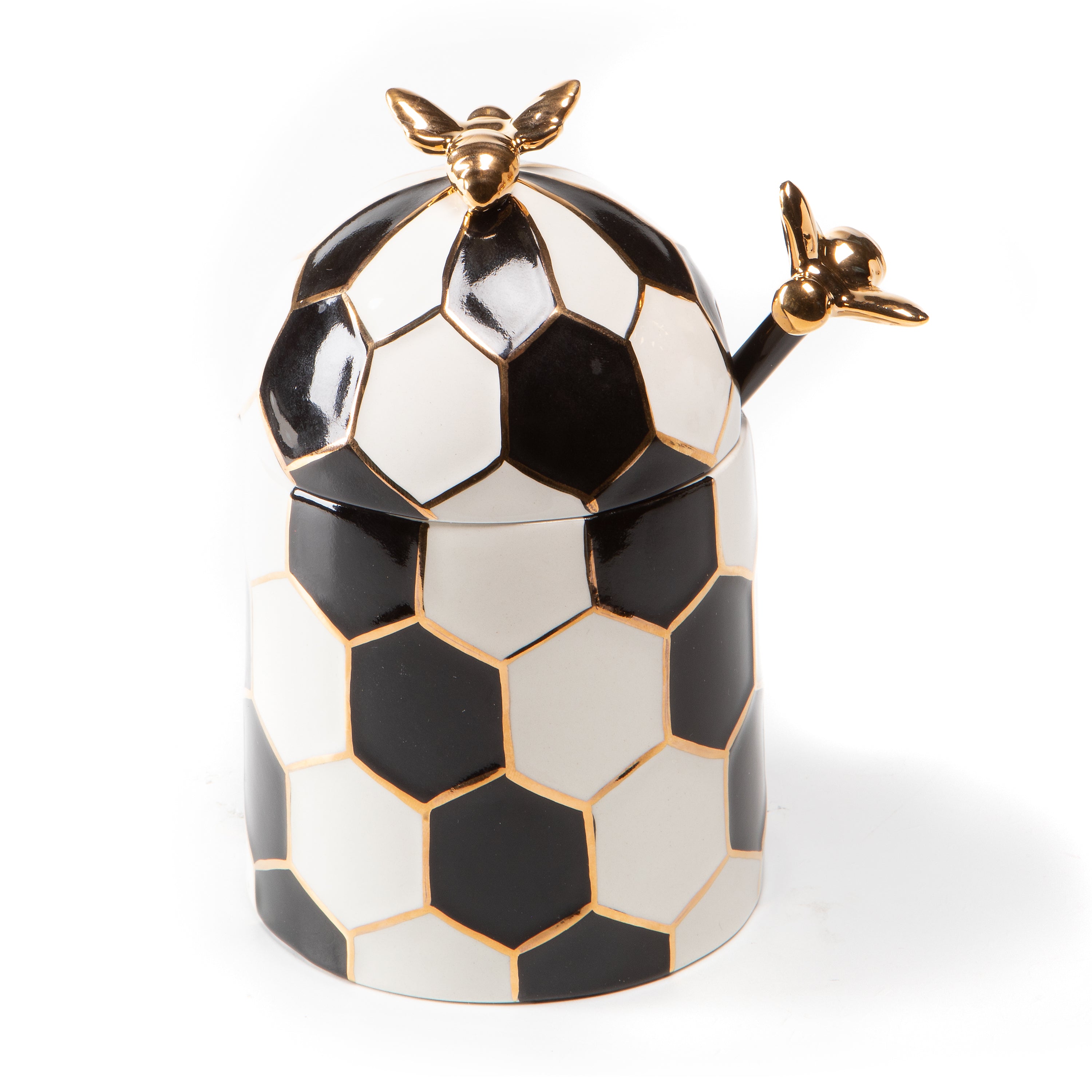 MacKenzie-Childs Ceramic Bee Honey Pot