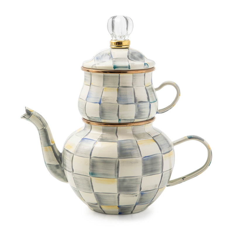 MacKenzie-Childs Sterling Check High Tea