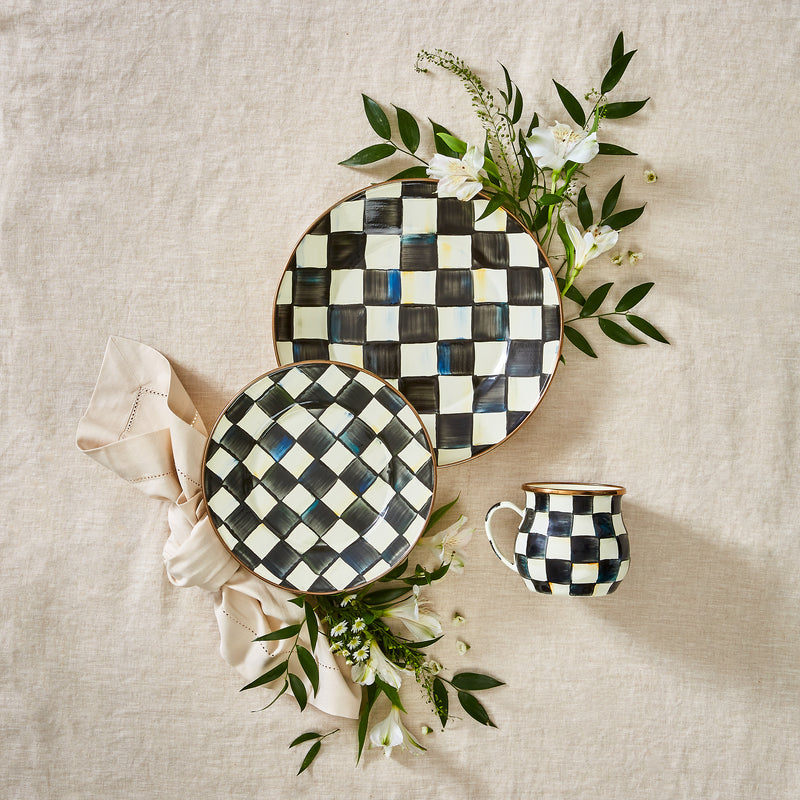 MacKenzie-Childs Courtly Check Enamel Plates