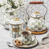 MacKenzie-Childs Sterling Check Enamelware Storage Canisters