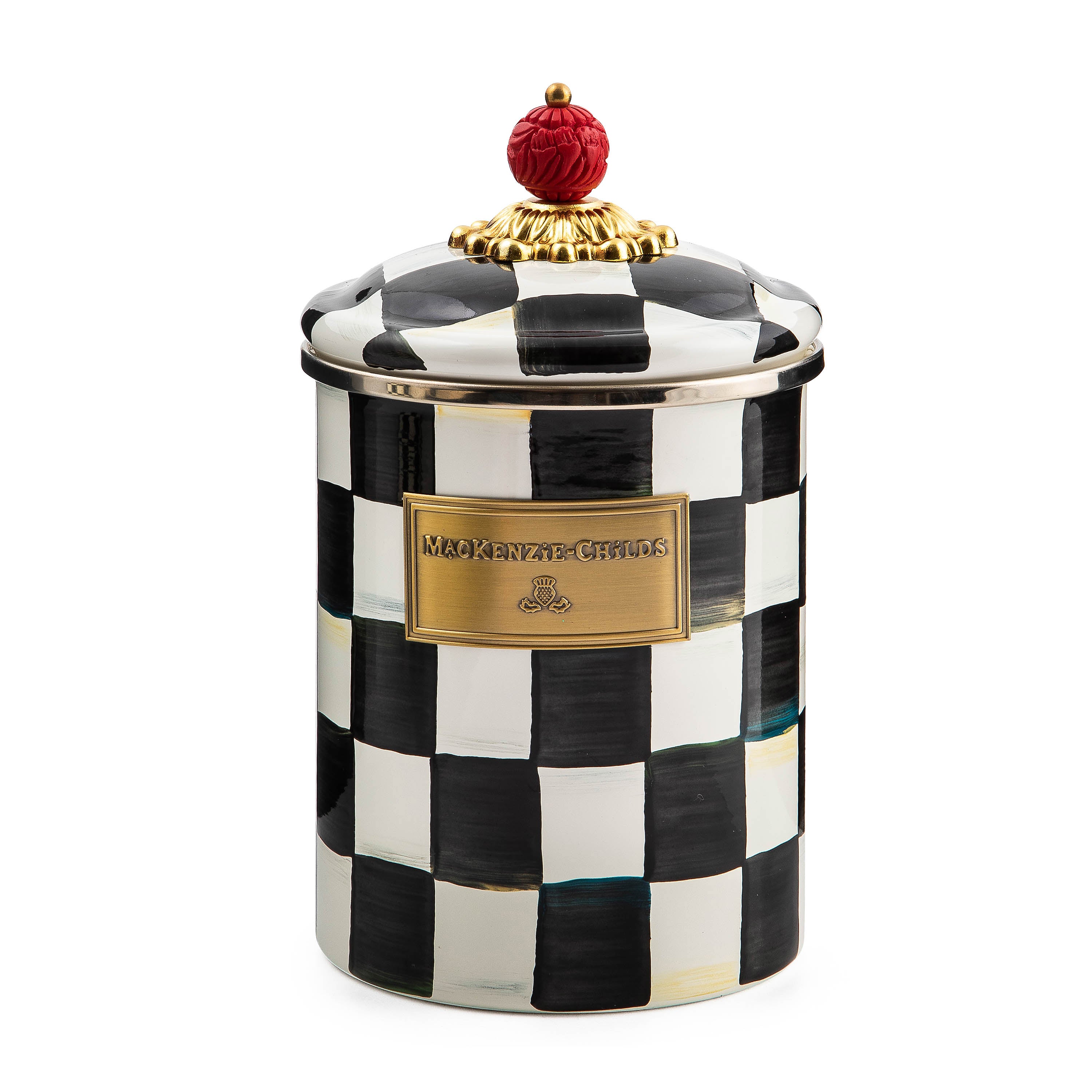 MacKenzie-Childs Courtly Check Storage Canisters
