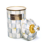 MacKenzie-Childs Sterling Check Enamelware Storage Canisters