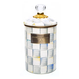MacKenzie-Childs Sterling Check Enamelware Storage Canisters