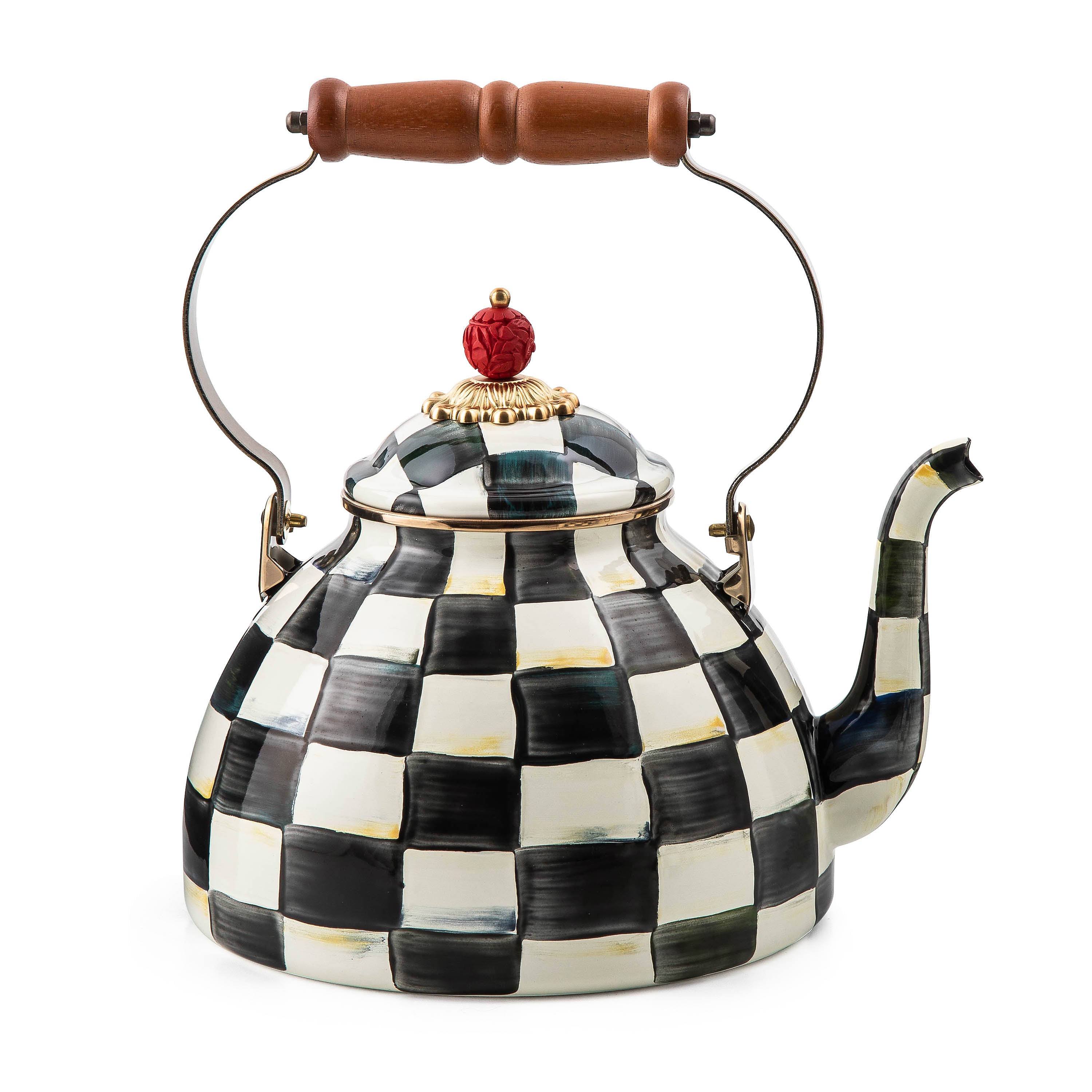 MacKenzie-Childs Courtly Check Stove Top Tea Kettle