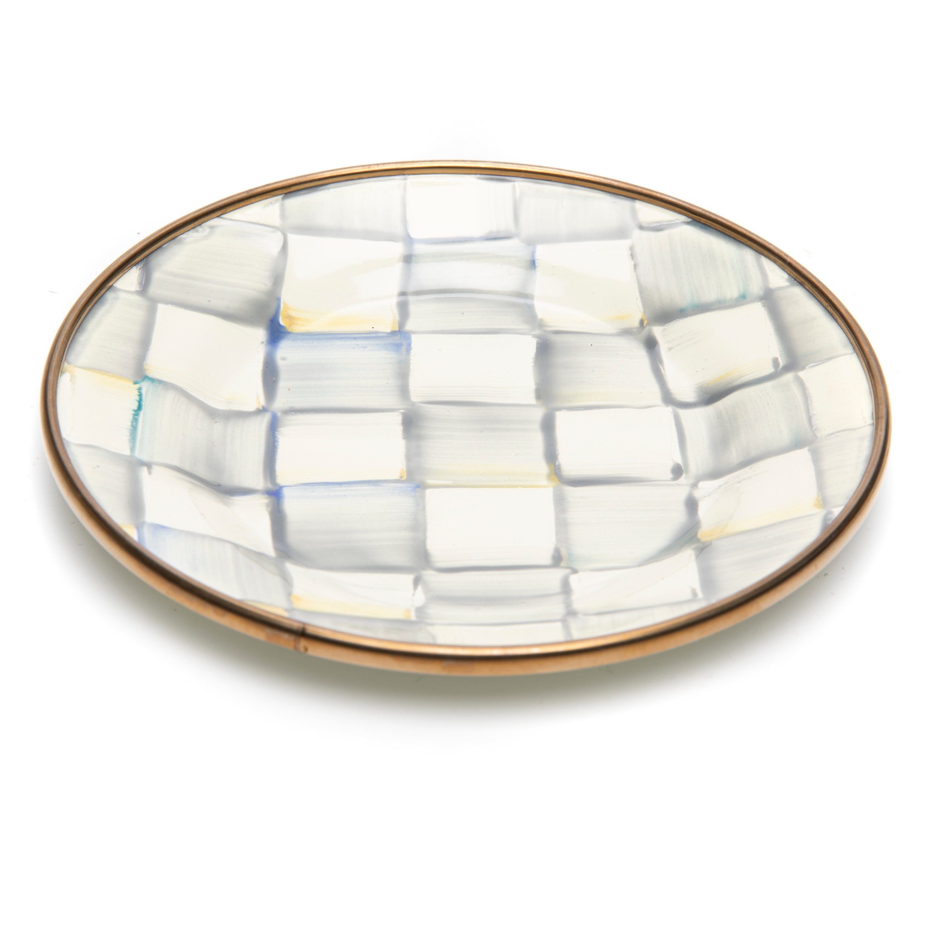 MacKenzie-Childs Sterling Check Enamel Appetiser Plates (Set of 4)
