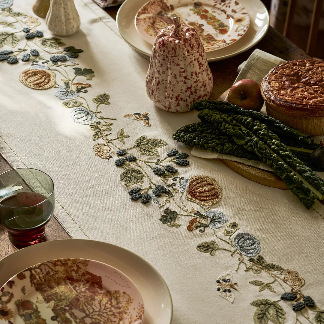Sophie Allport Embroidered Autumn Forage Table Runner