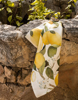 'Amalfi' Citrus Design Linen Tea Towels