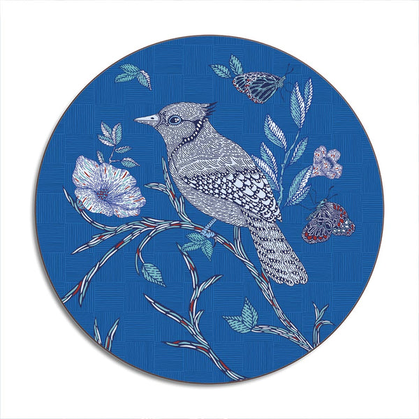 'Indigo Birds' Placemat and Coaster Collection