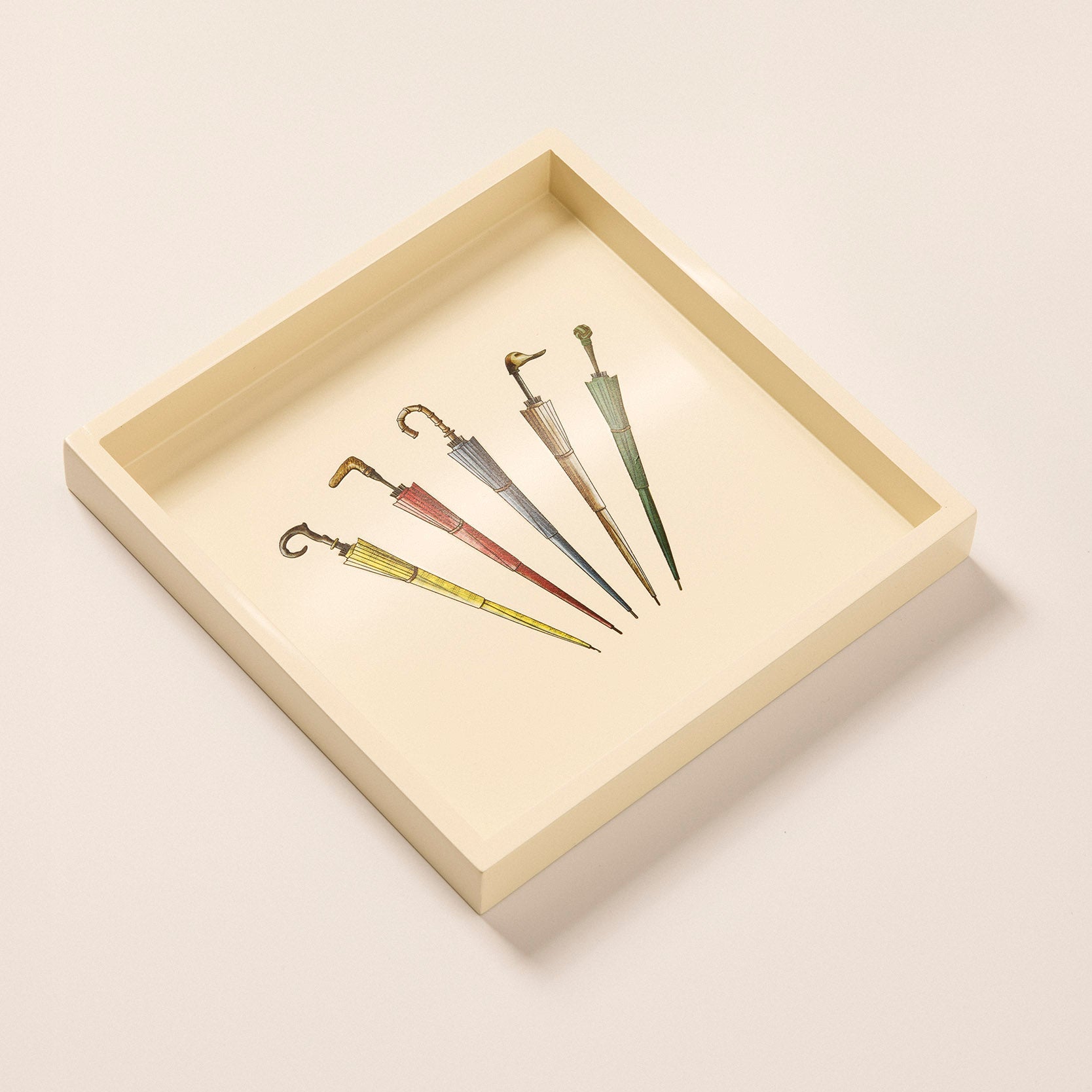Umbrella Design Lacquer Tray
