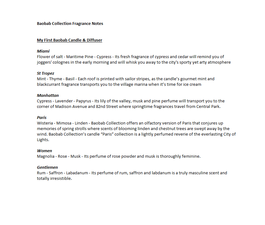 Mis primeras velas de baobab