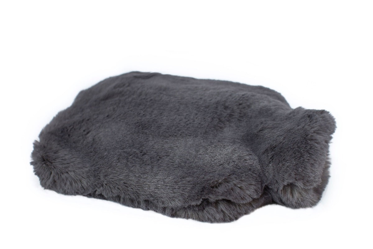 Hot Water Bottle with Faux Fur Cover