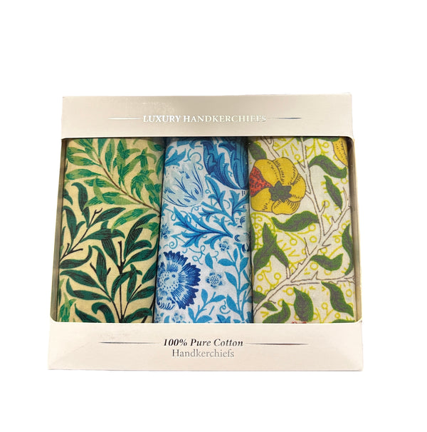 Ladies 'William Morris' Handkerchiefs (Pack of Three)