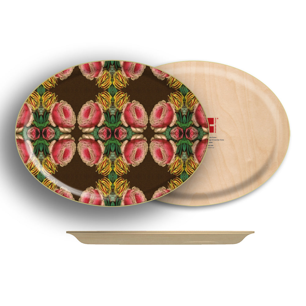 Cabbage Rose Birchwood Trays