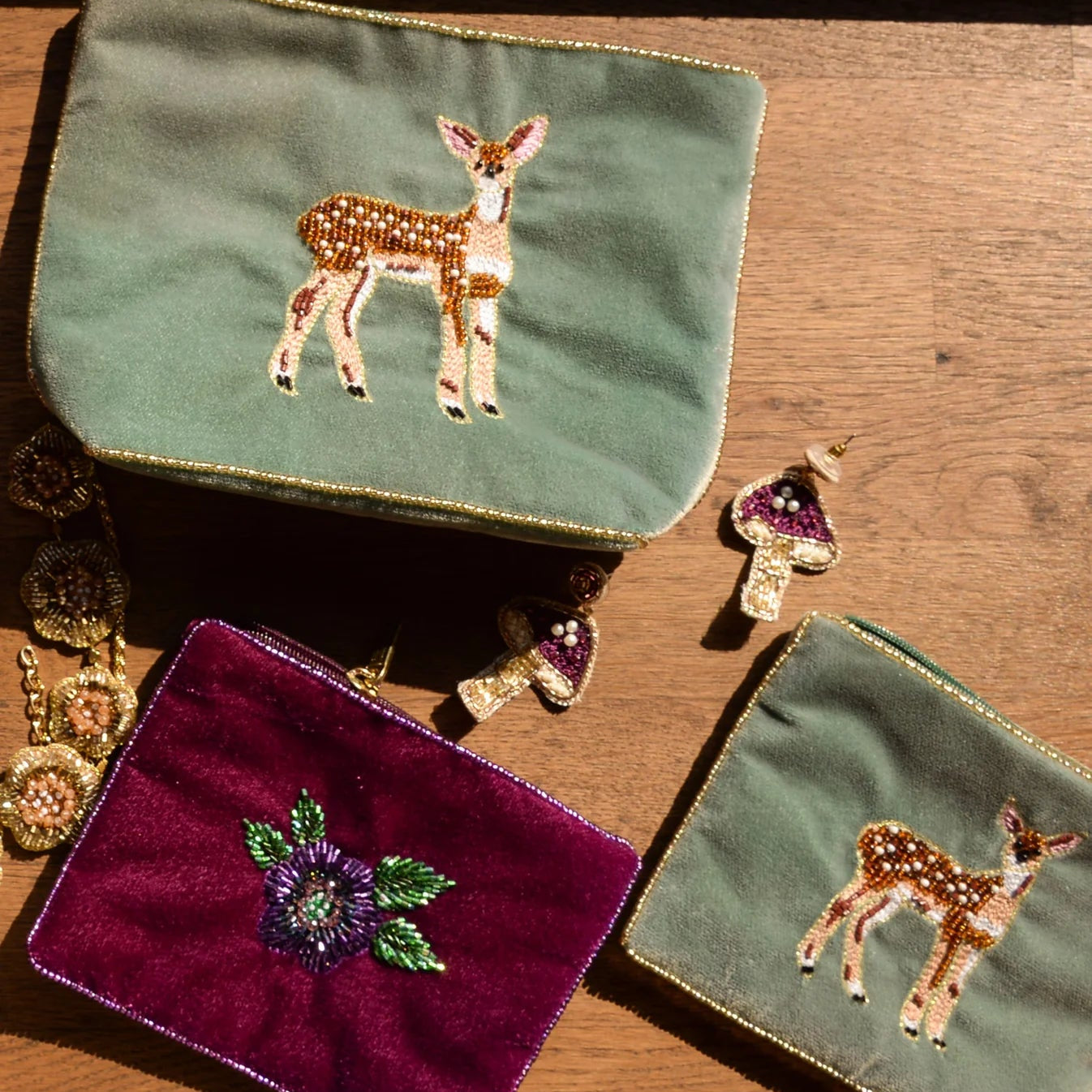 Deer Velvet Pouches