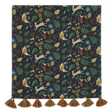Serviettes de Noël brodées avec des baies de houx