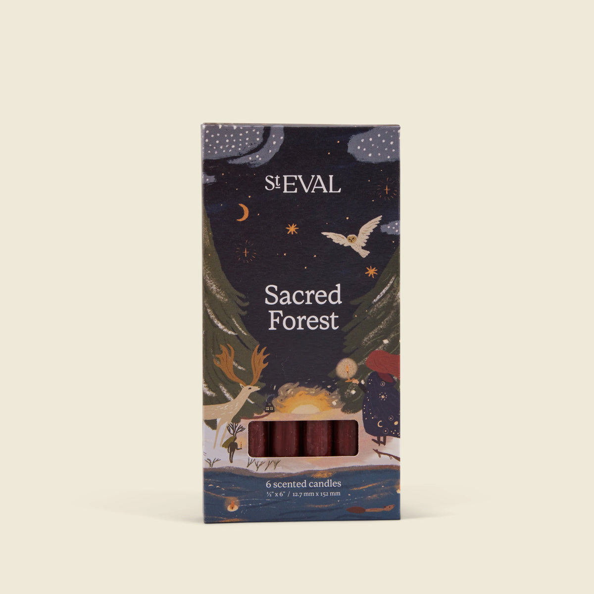 Mini velas con fragancia navideña (caja de 6)