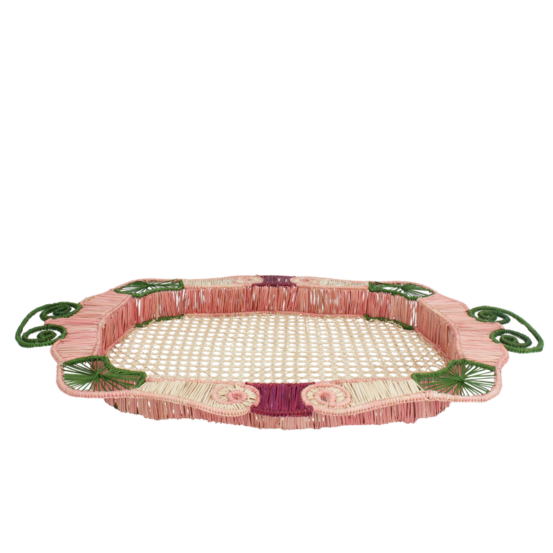 'Rose' Raffia Tray