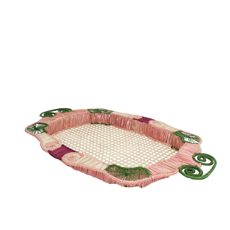 'Rose' Raffia Tray