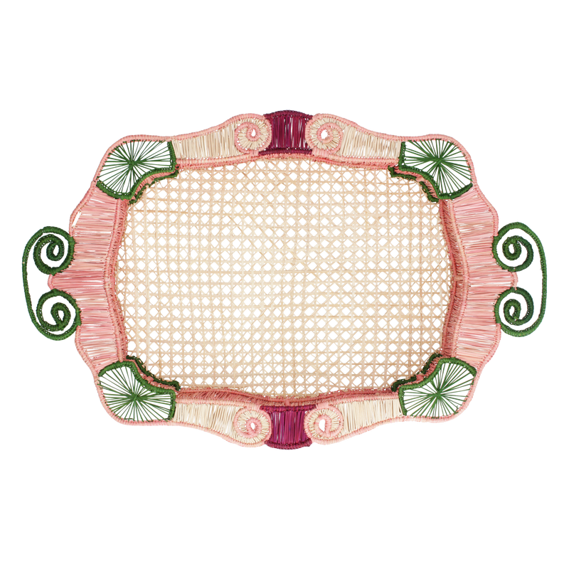 'Rose' Raffia Tray