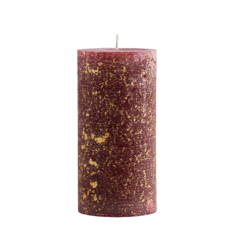 Gold 'Marbled' Pillar Candle