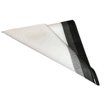 Lehner Mens Swiss Cotton Handkerchief - Black Piano Stripe Border