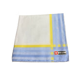 Lehner Ladies Swiss Cotton Handkerchiefs - Multi Stripe Border