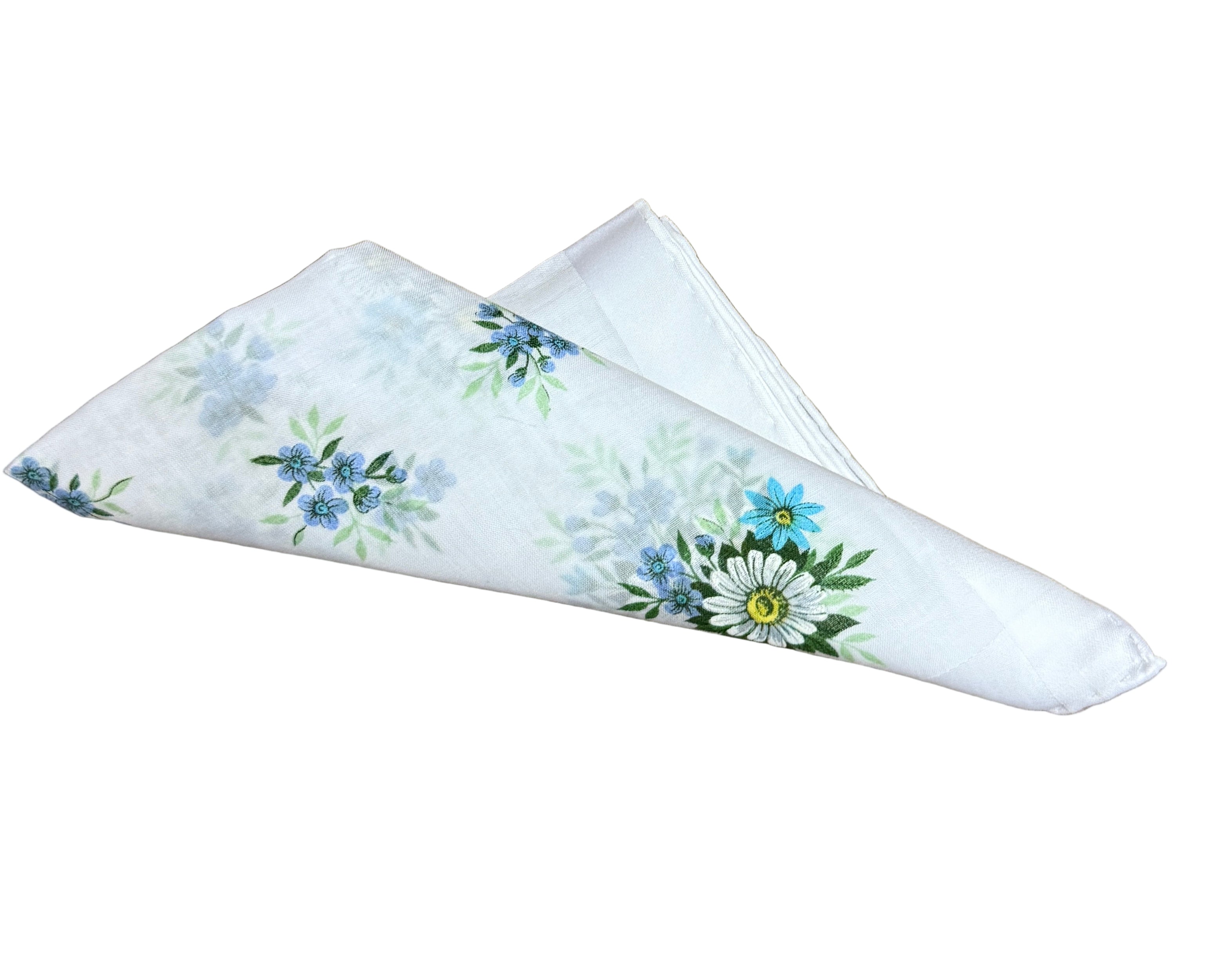 Lehner Swiss Cotton Ladies Handkerchiefs - Assorted Daisy & Forget Me Not