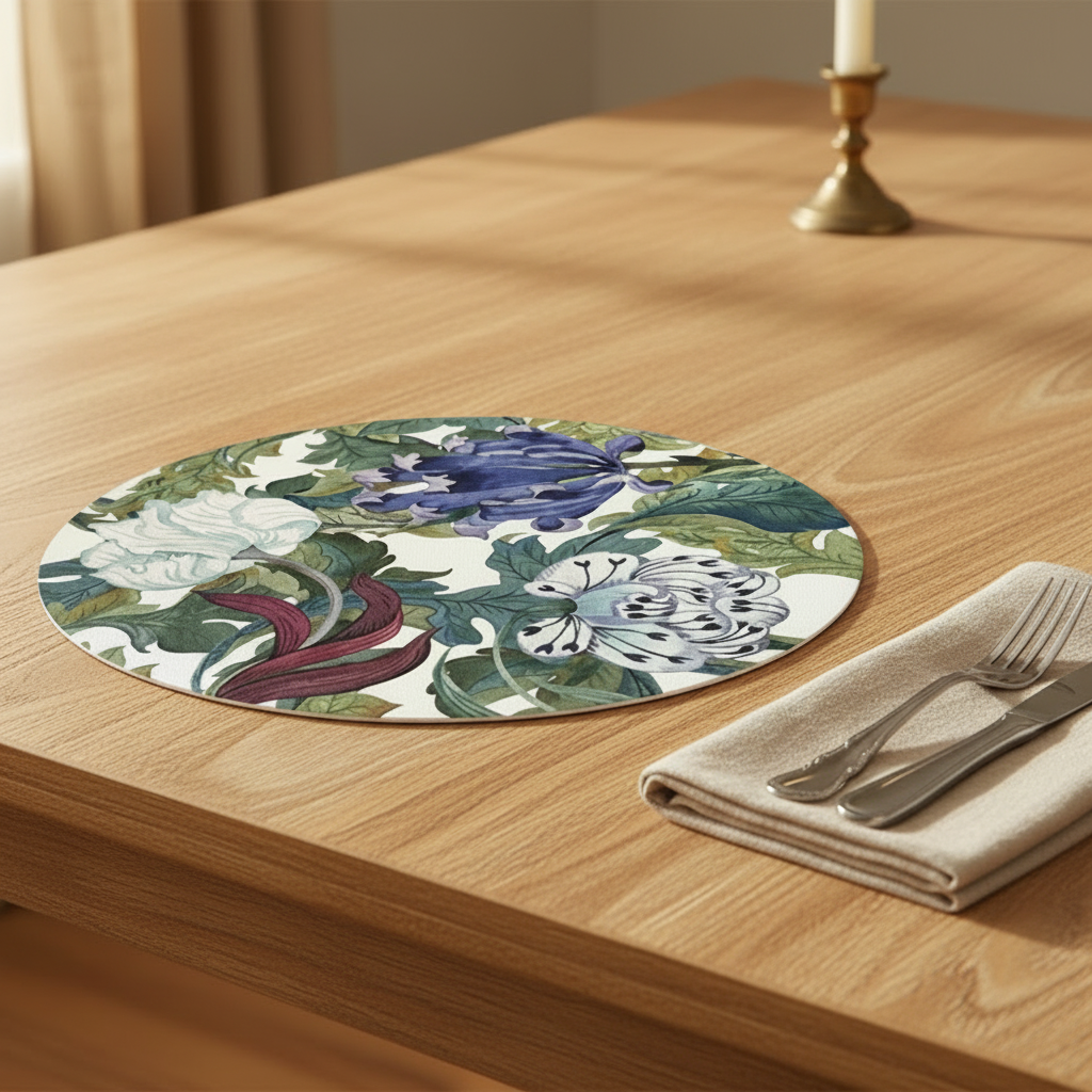 Floral Round Placemat & Coasters