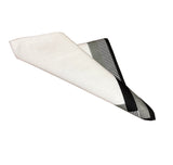 Lehner Mens Swiss Cotton Handkerchief - Black Piano Stripe Border