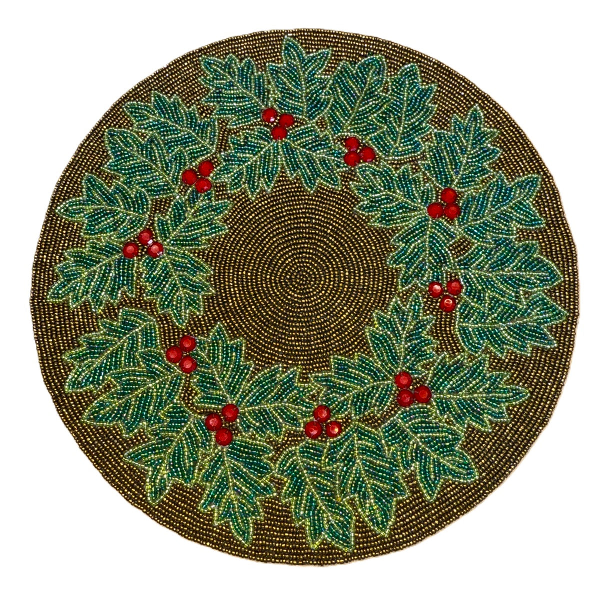 Christmas Design Beaded Placemat