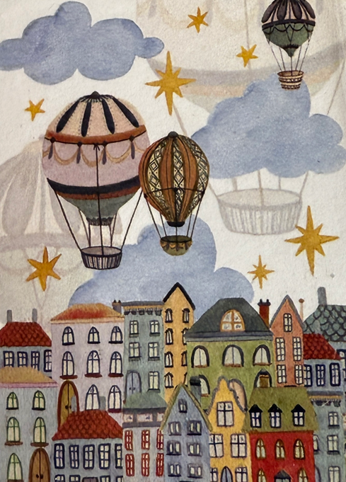 Montgolfiere Linen Tea Towels