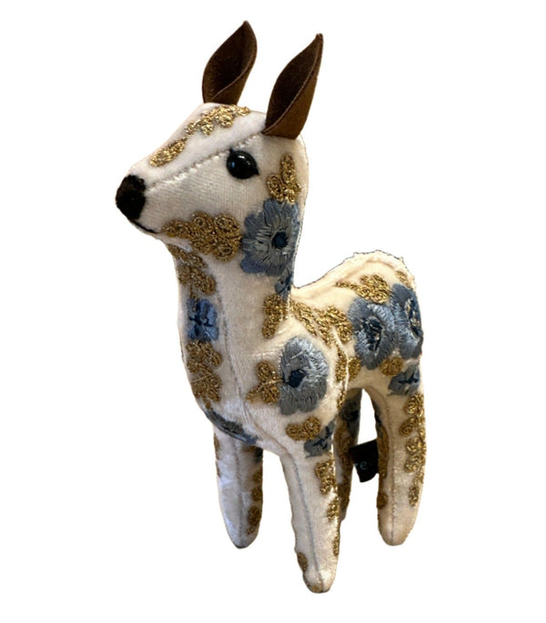 'Bambi' Hand Embroidered Silk Velvet Animal Decoration