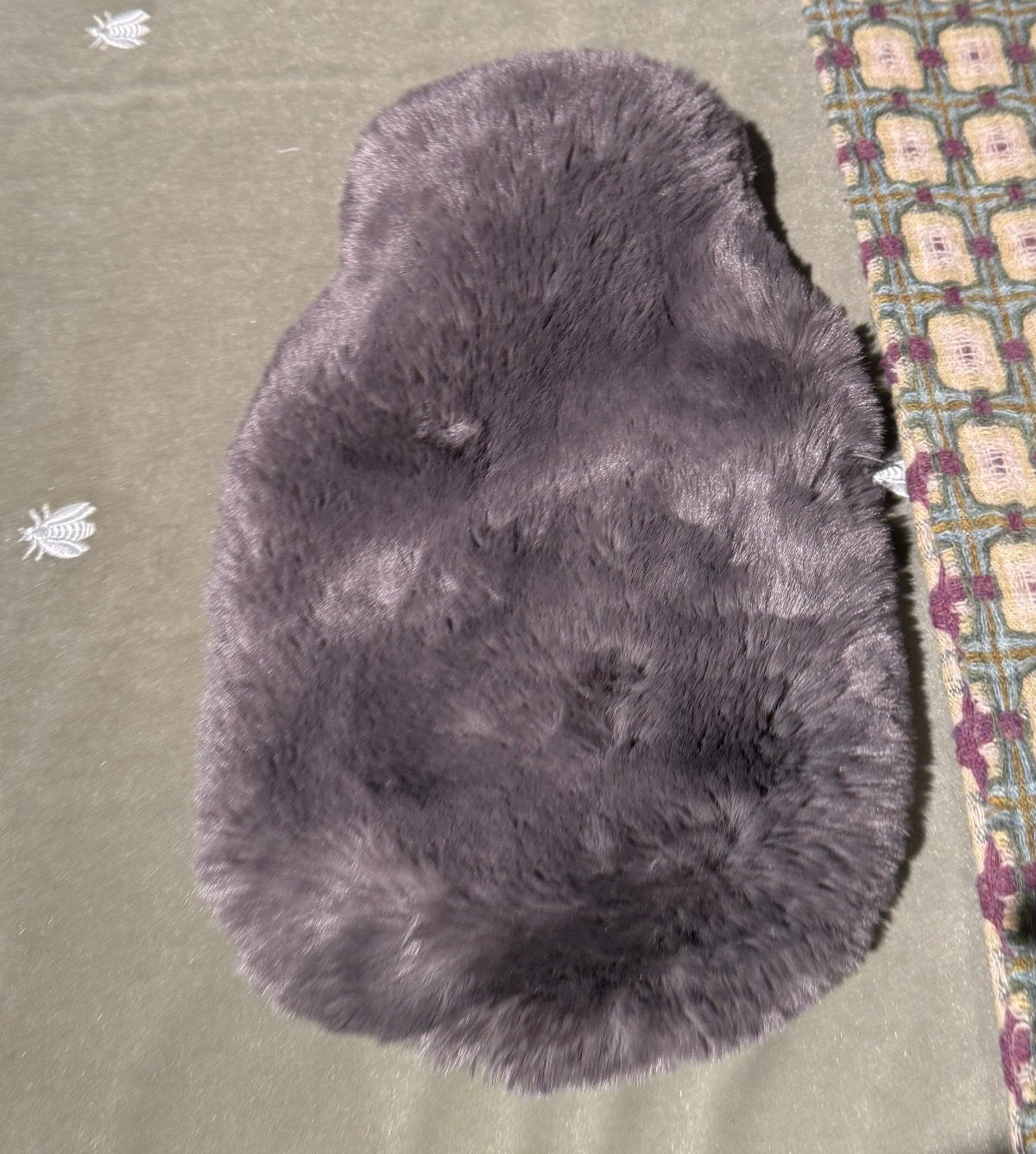 Hot Water Bottle with Faux Fur Cover