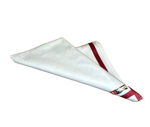 Lehner Men's Swiss Cotton Handkerchiefs - Bordeaux Border
