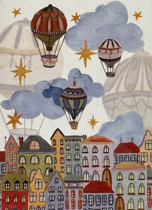 Montgolfiere Linen Tea Towels