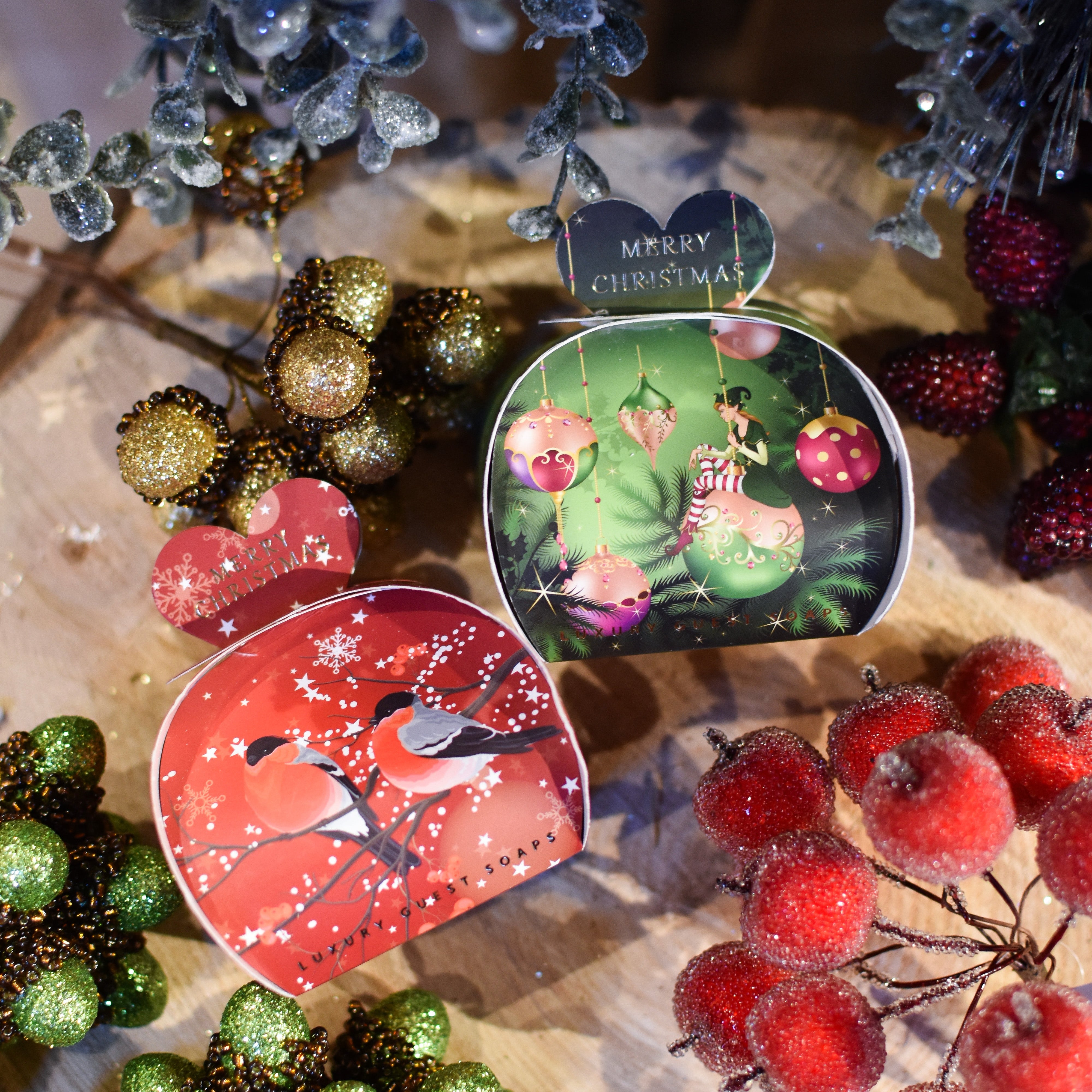 Christmas Tidings Gift Set of Heart Shaped Soaps